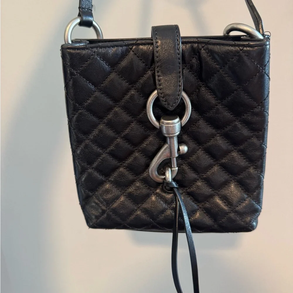 Rebecca Minkoff Elegant Black Quilted Crossbody Bag